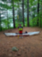 Kayak unfolded and ready to go
