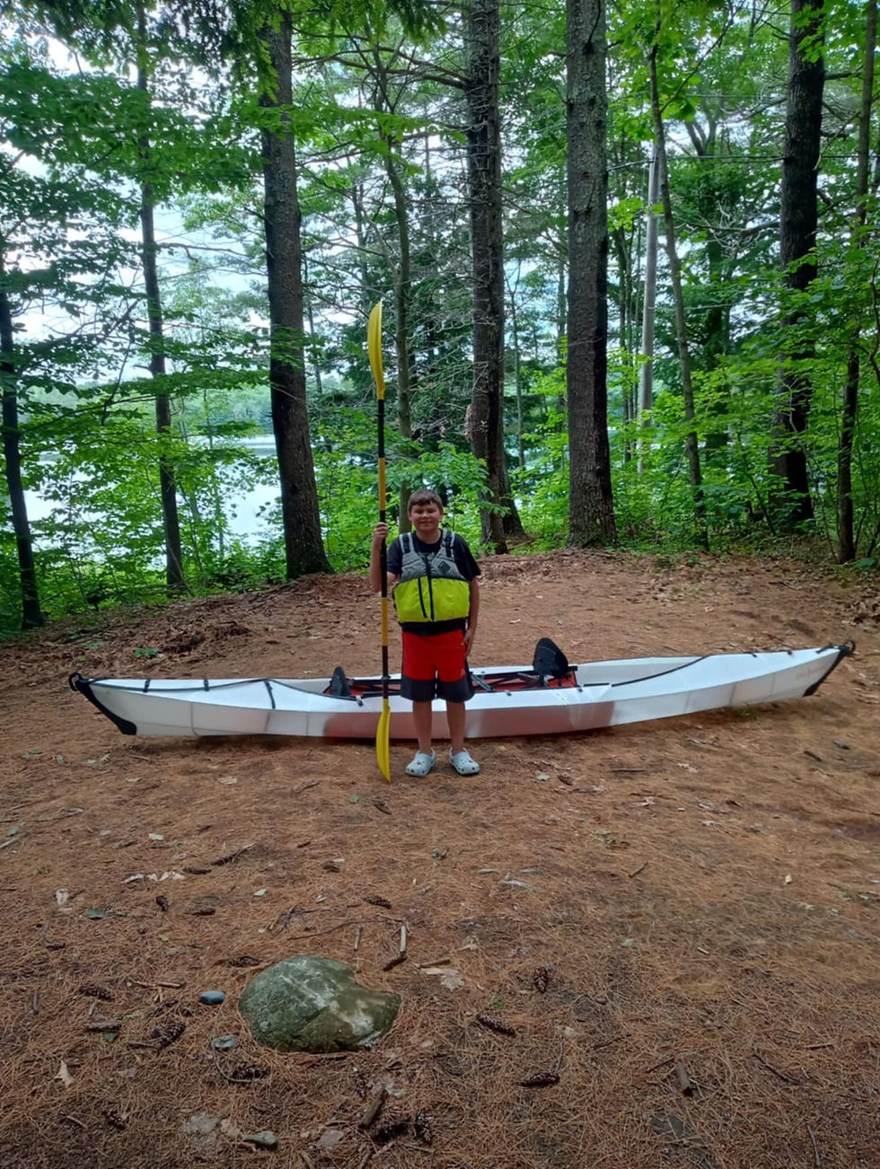 Kayak unfolded and ready to go
