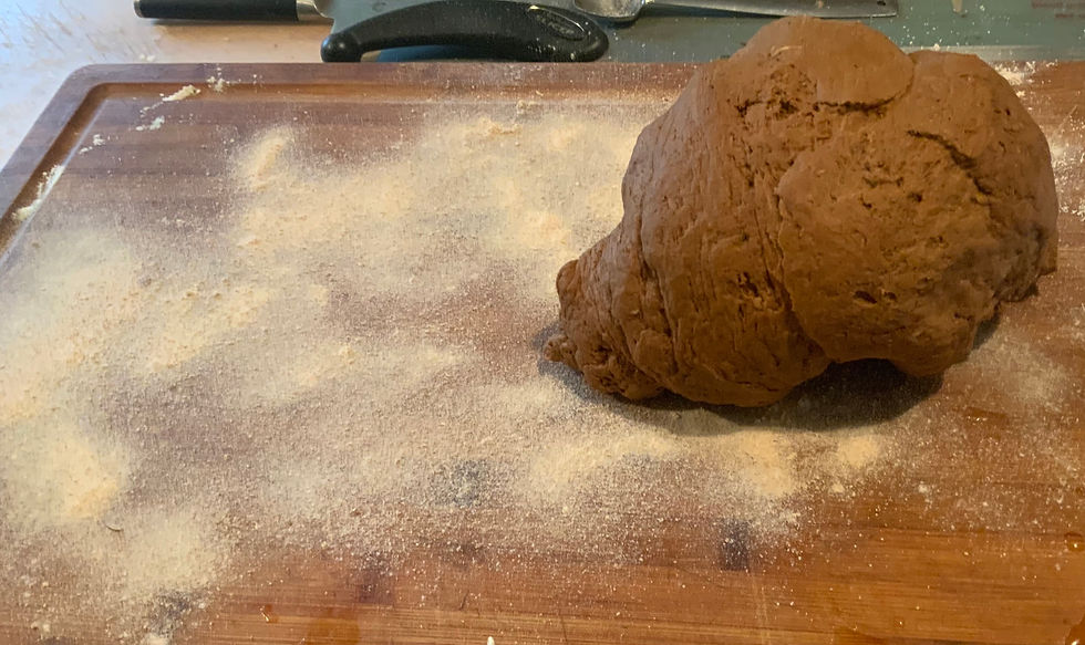 Rolling out the dough