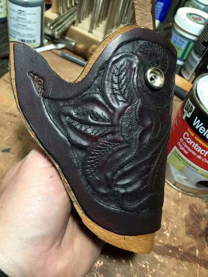 Trimming the liner and prepping the welt