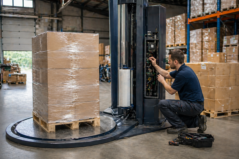 Can I repair a pallet wrapping machine myself?