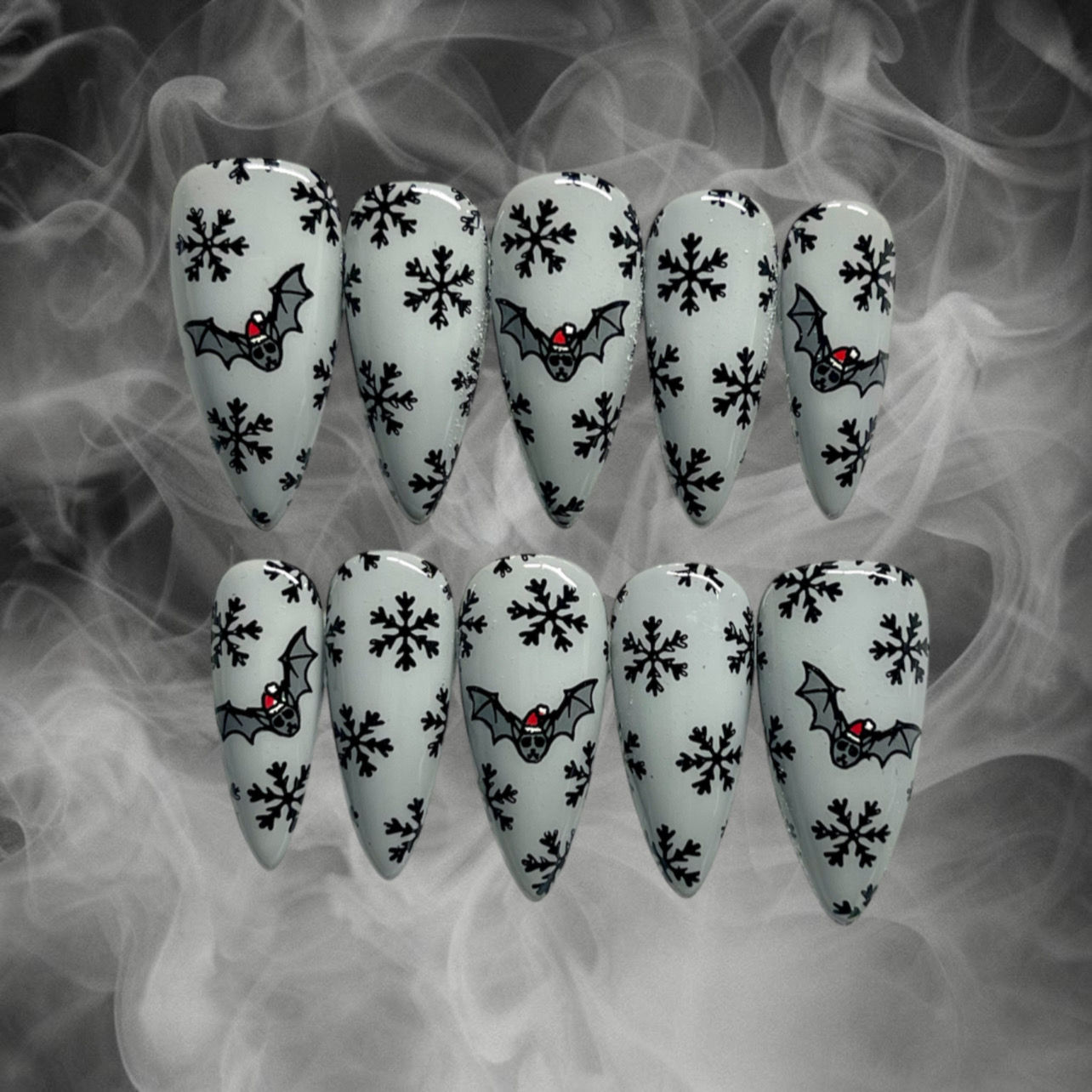 Bats wearing Christmas Hats