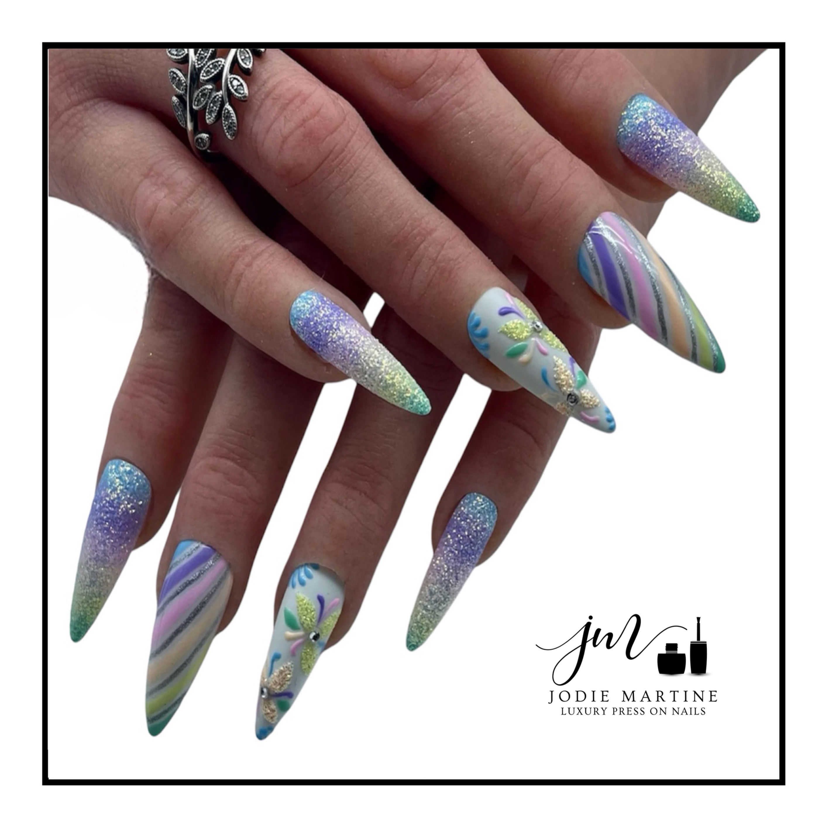 Spring Glitter Ombré • Sugared design