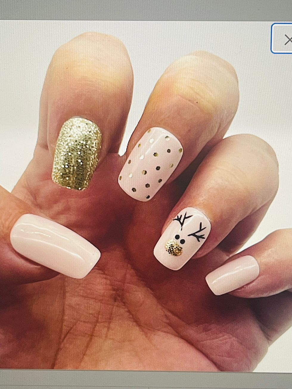 Reindeer • Gold Glitter