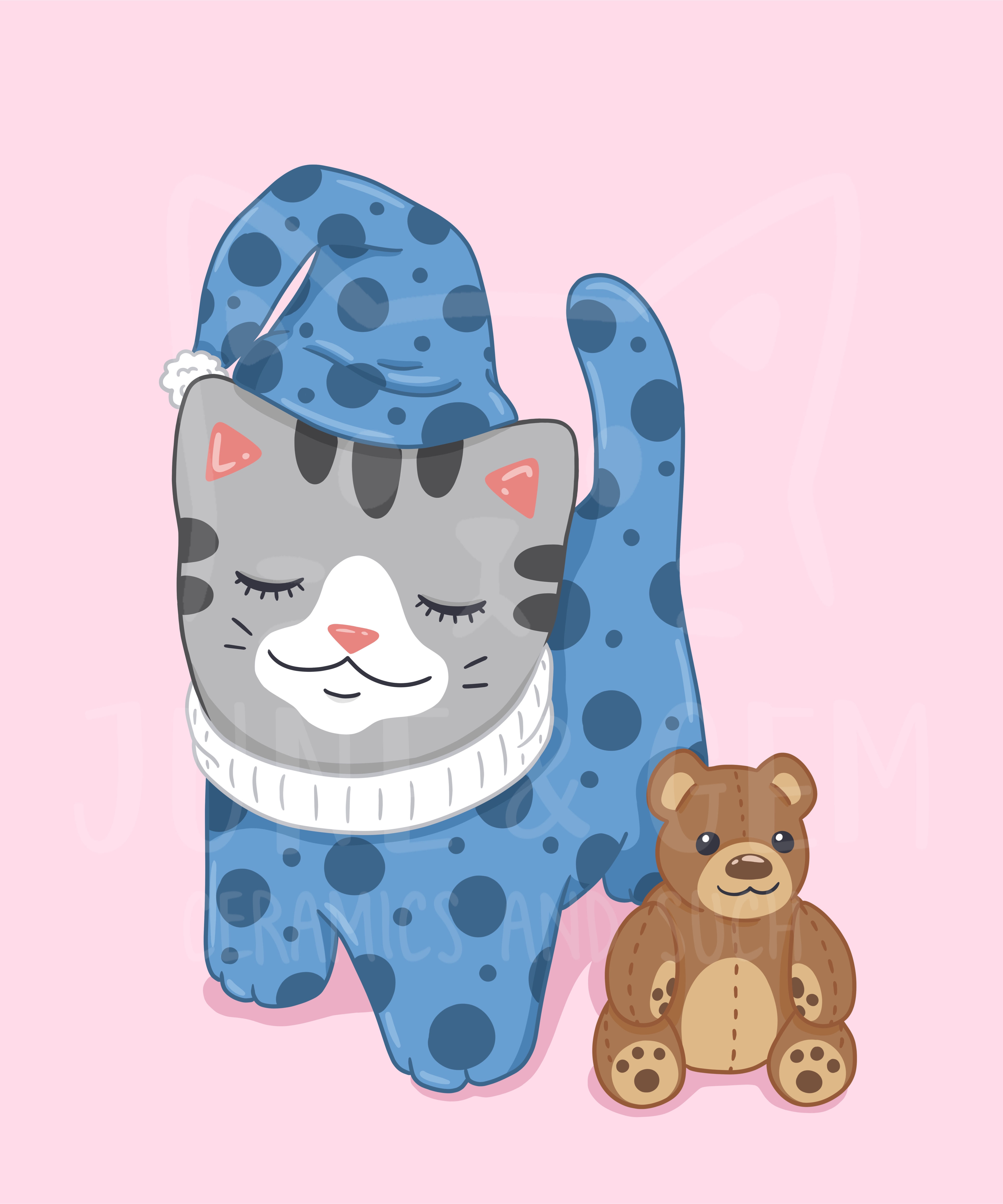 Sleepy Kitty (Long format for phones)