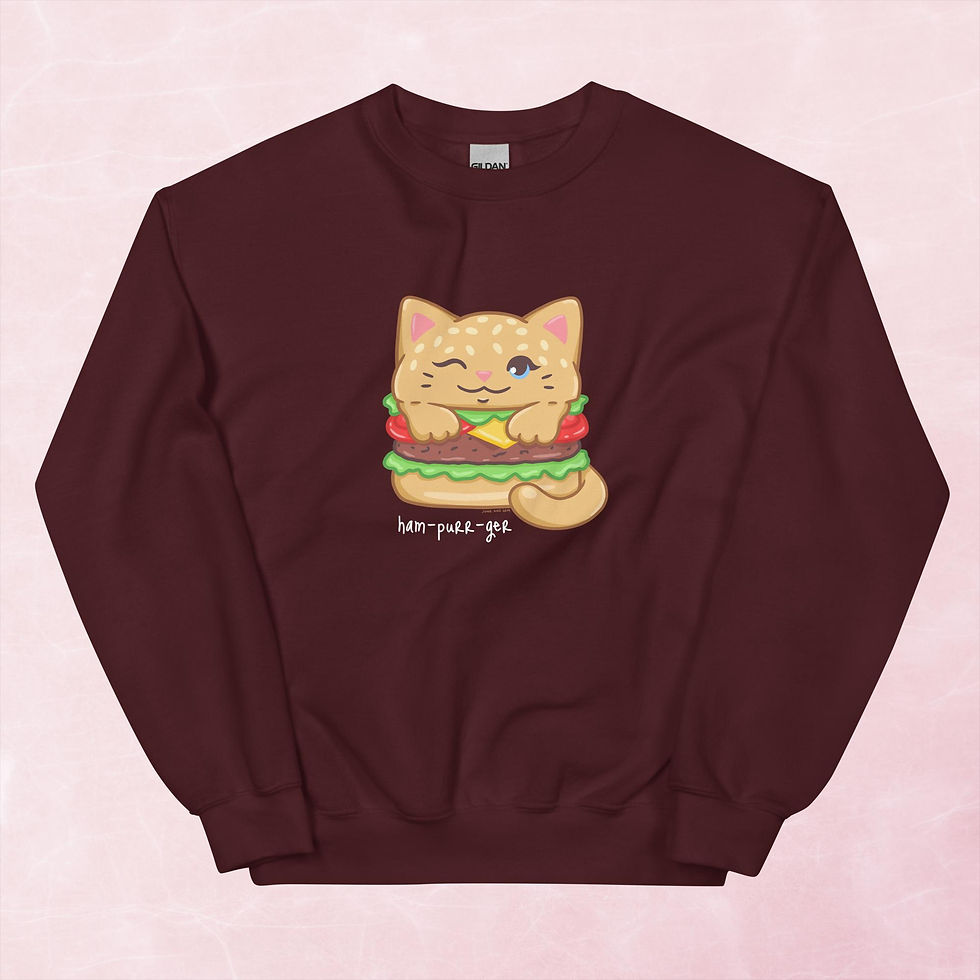 Thumbnail: Unisex Ham-purr-ger Sweatshirt