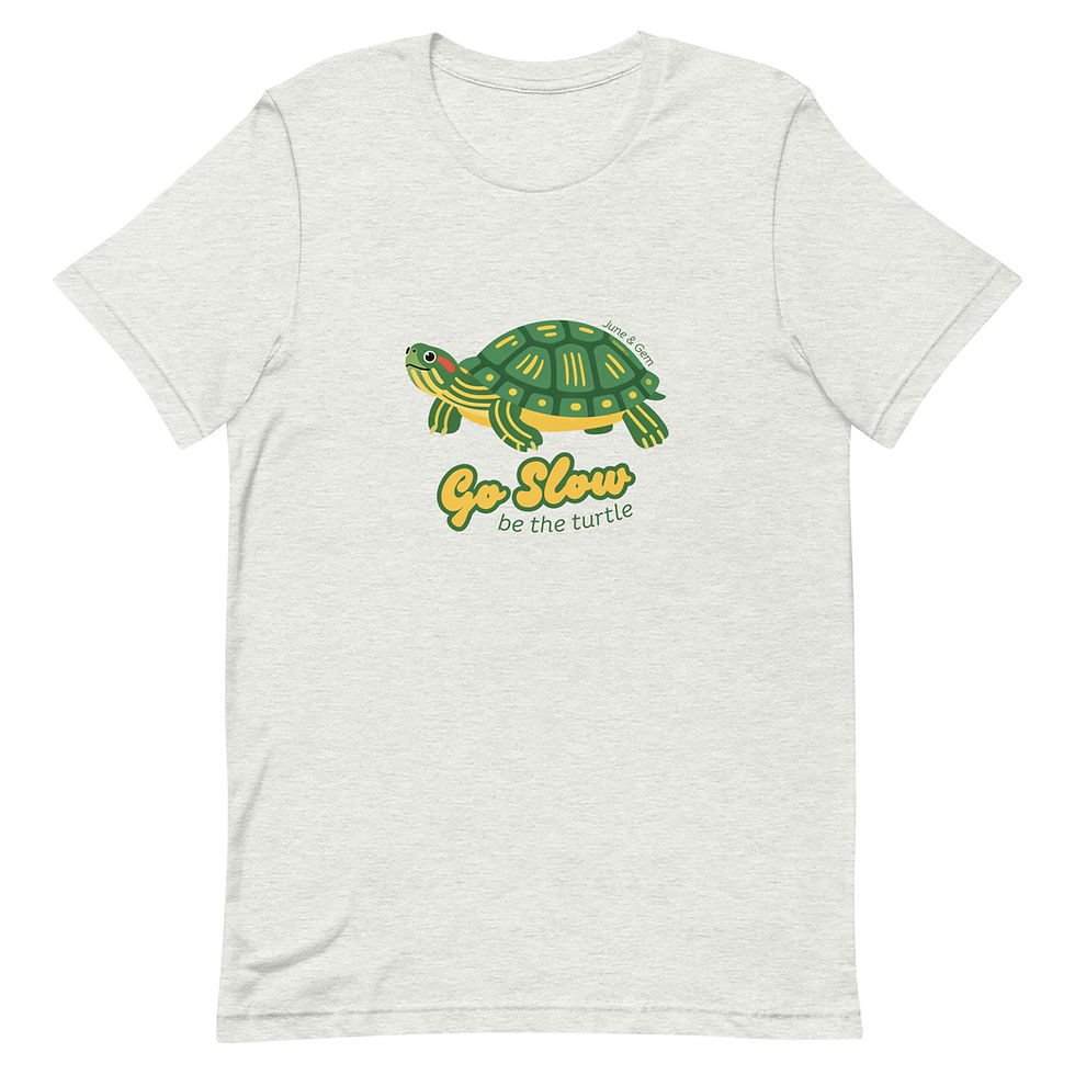 Thumbnail: Unisex Go Slow, Be the Turtle T-Shirt