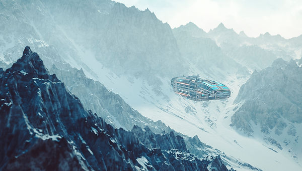 Spaceship on Alien Planet
