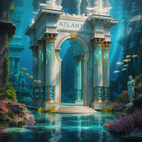 Das Tor zum Eingang der versunkenen Stadt Atlantis