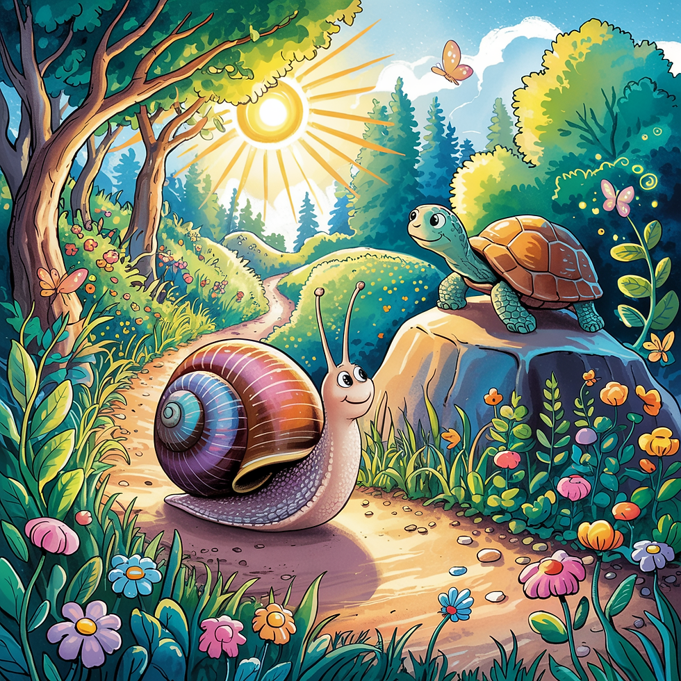 Die kleine Schnecke auf dem Weg um die Welt zu entdecken