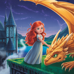 Marla mit ihrem Drachen Brummel