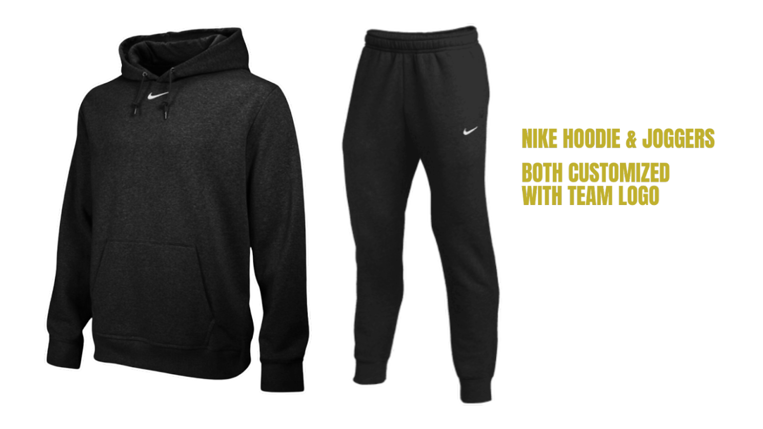 Fundraising prizes, Nike Hoodie and Nike Joggers.