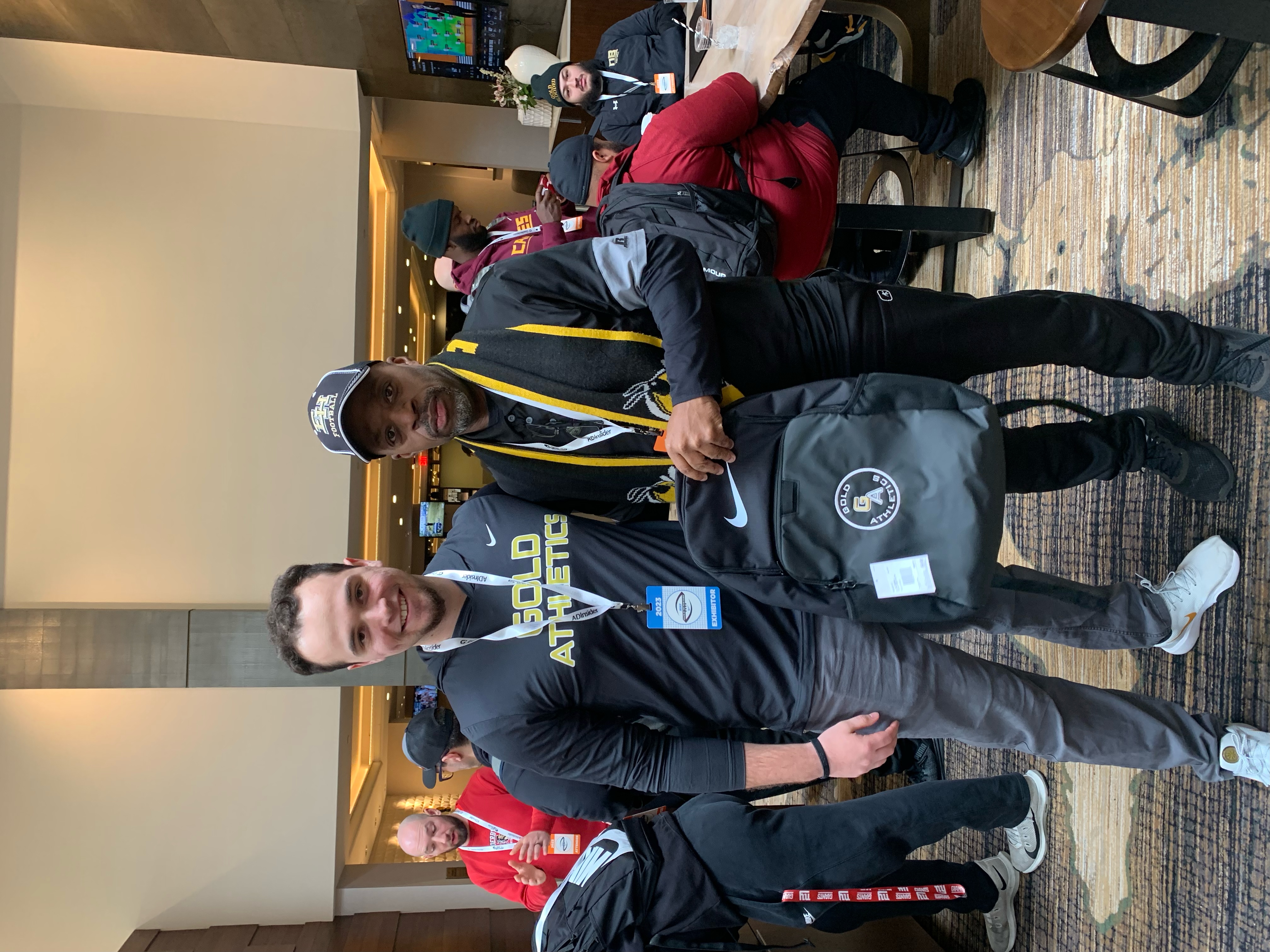 Matt Curtis and one of his coaches at a clinic.