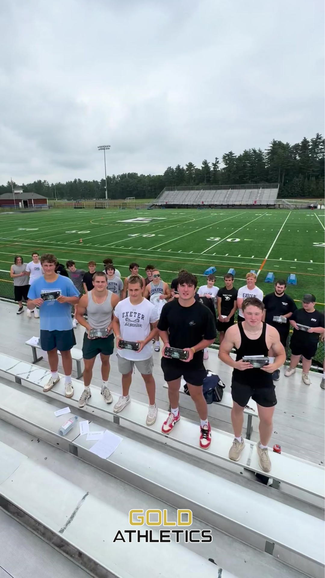 The Exeter Blue Hawk Football Players Sell 2,565 Gold Cards in One Week with Gold Athletics Blaise Whitman Jeff Whitman New Hampshire