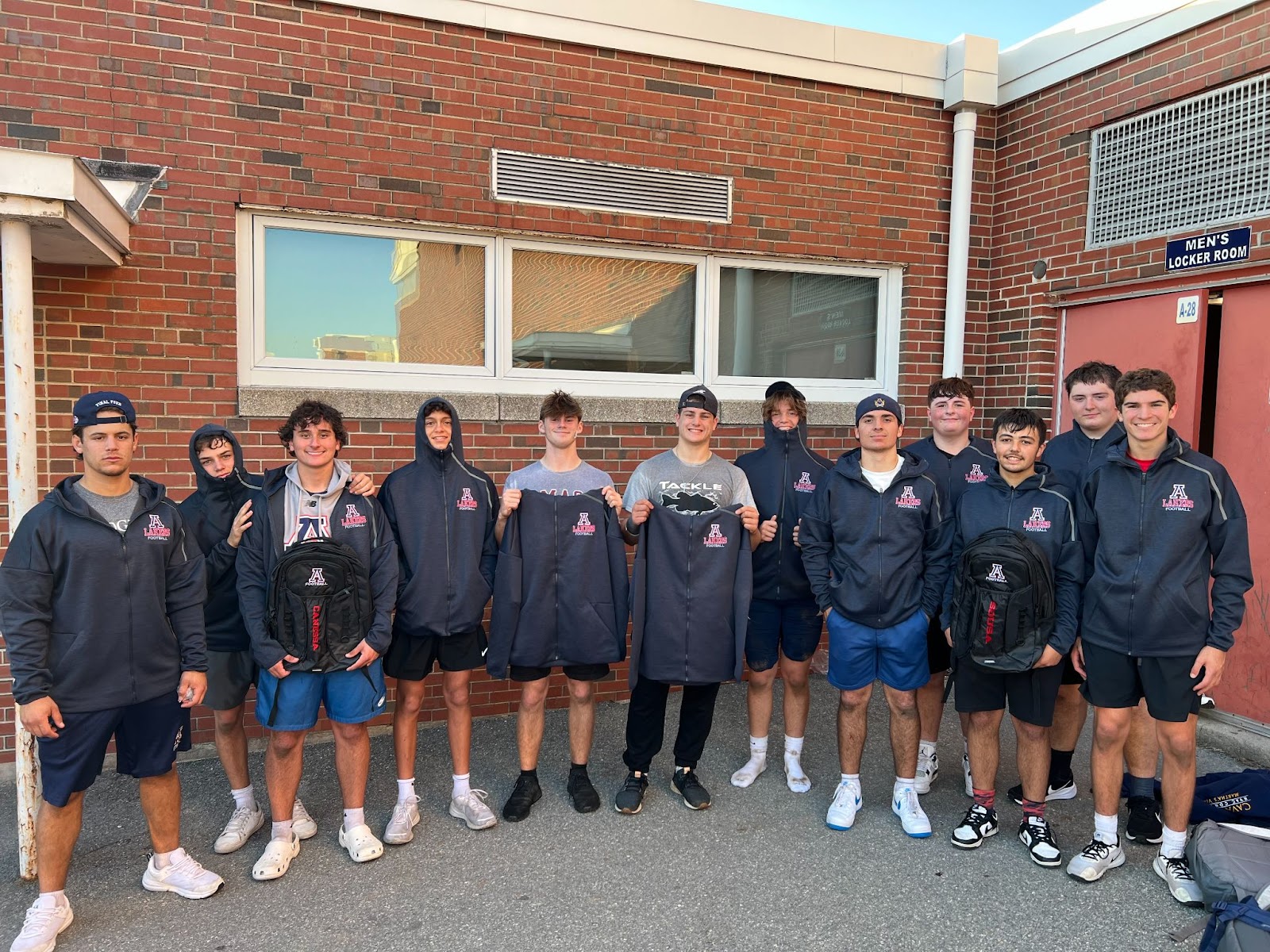 Apponequet Football Players on Prize Day