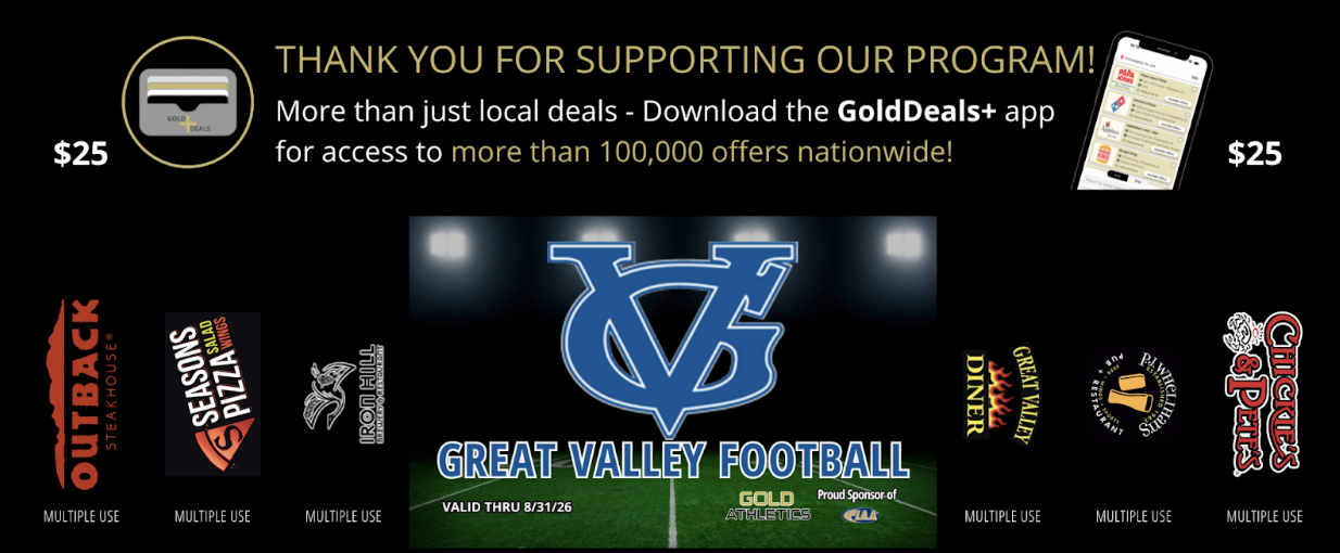 The Great Valley Football 2025 Gold Card