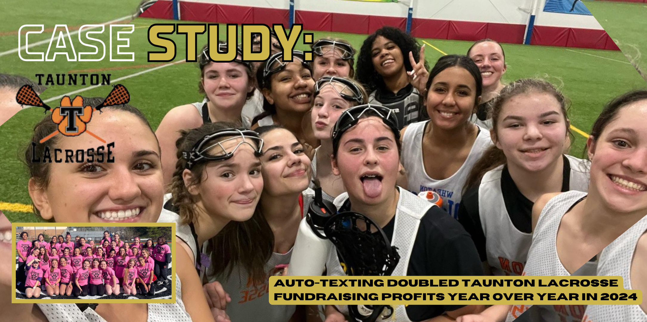 Selfie with Taunton Girls Lacrosse Team - 2024. Credit: Taunton Lacrosse.