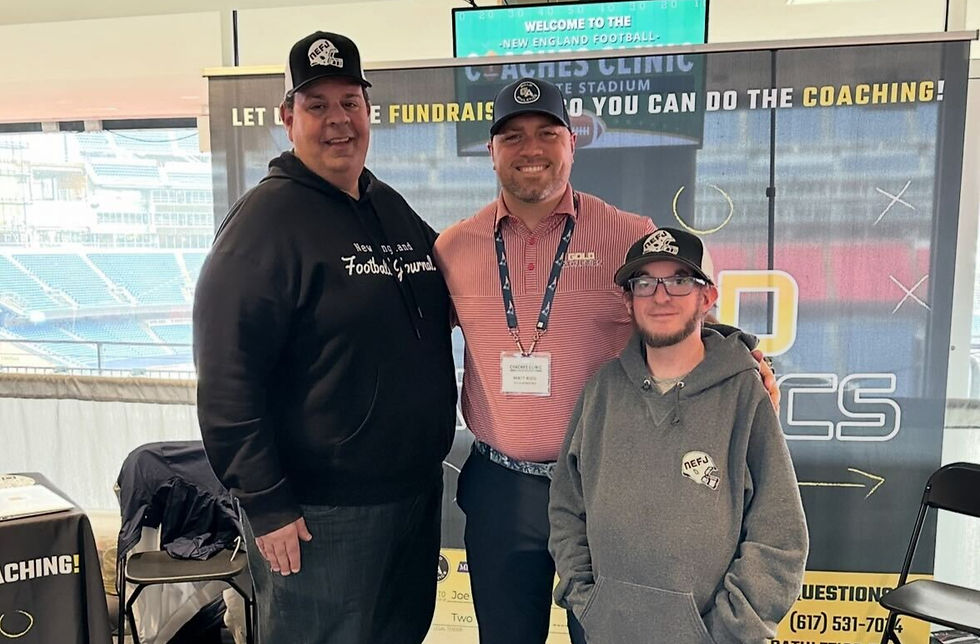 Matt Ross with John Sarianides and the New England Football Journal team