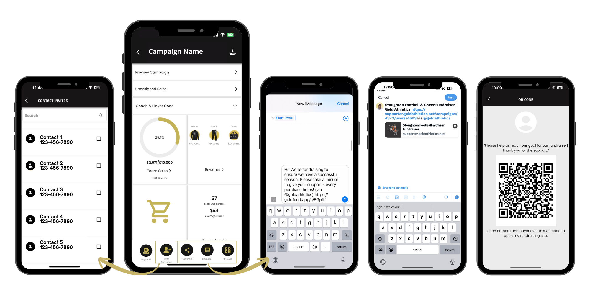 The Gold Athletics app features