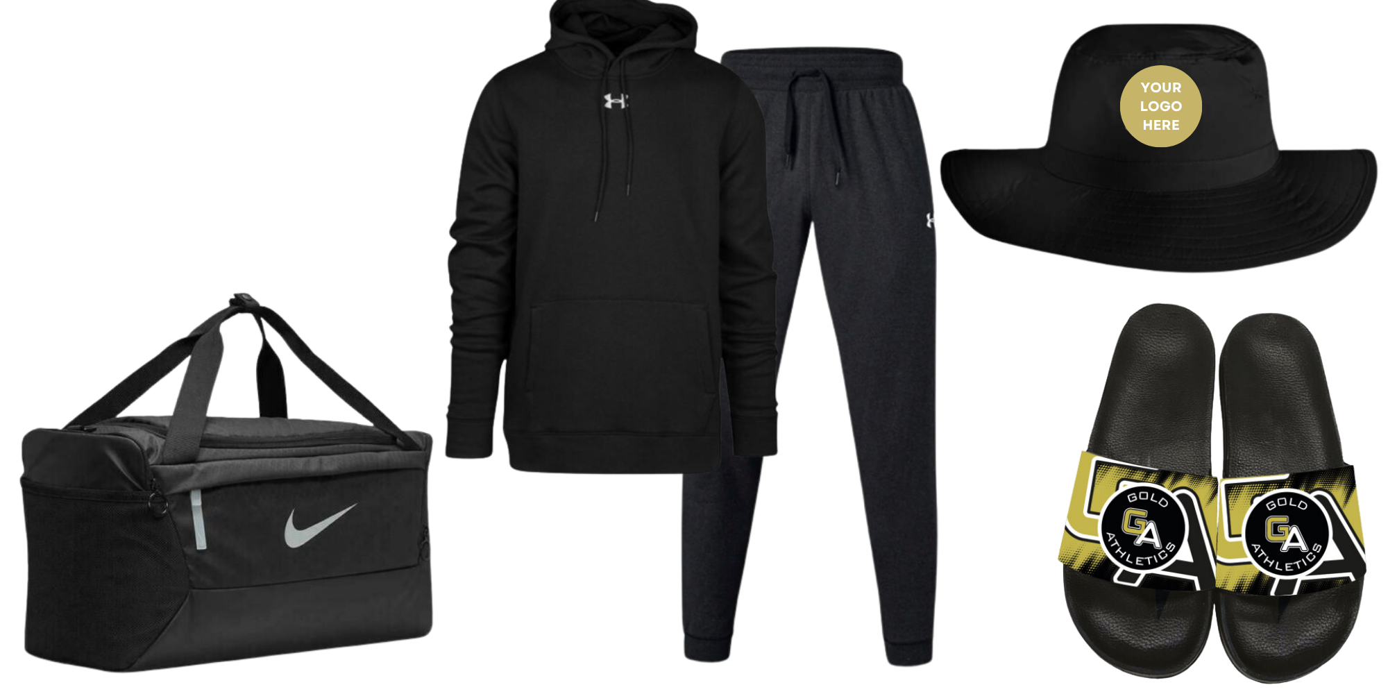 Nike Under Armour gear rewards for Gold Athletics fundraisers players win these favorites quality gear