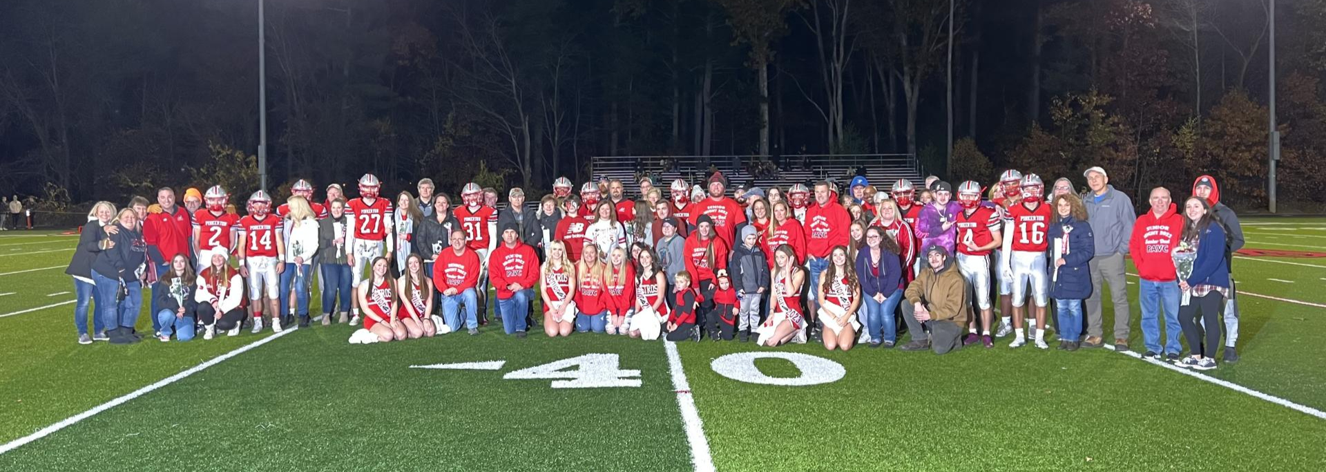 Pinkerton Football and Cheer senior night.