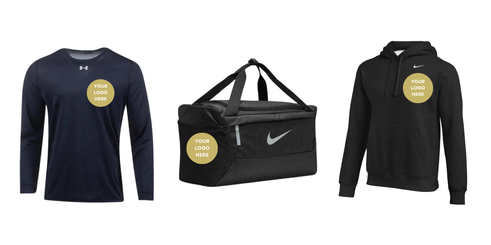 Custom Under Armour long sleeve and Nike Duffel with Nike Hoodie  for Player Gear Rewards