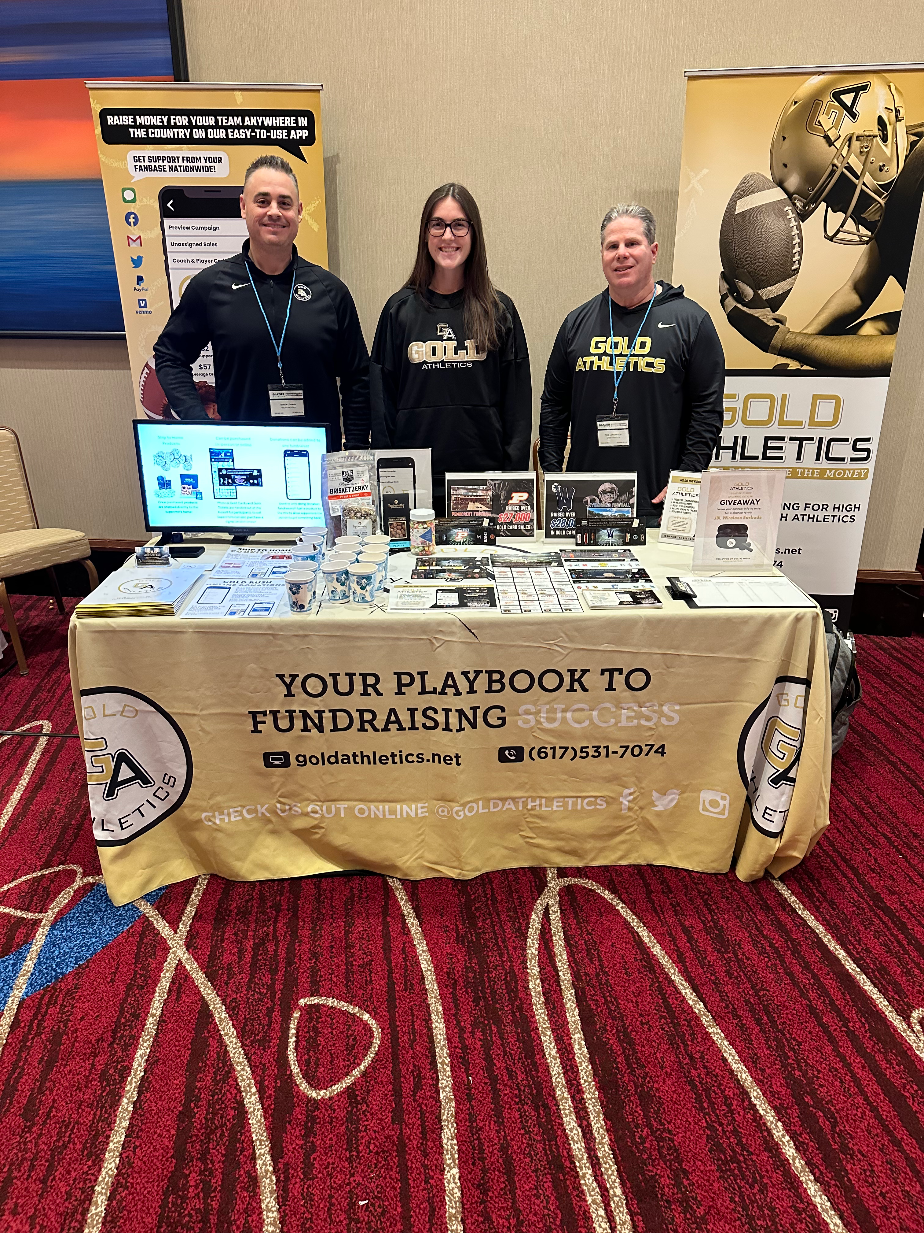 Gold Athletics' fundraising reps at the Glazier Clinic in Atlantic City, New Jersey