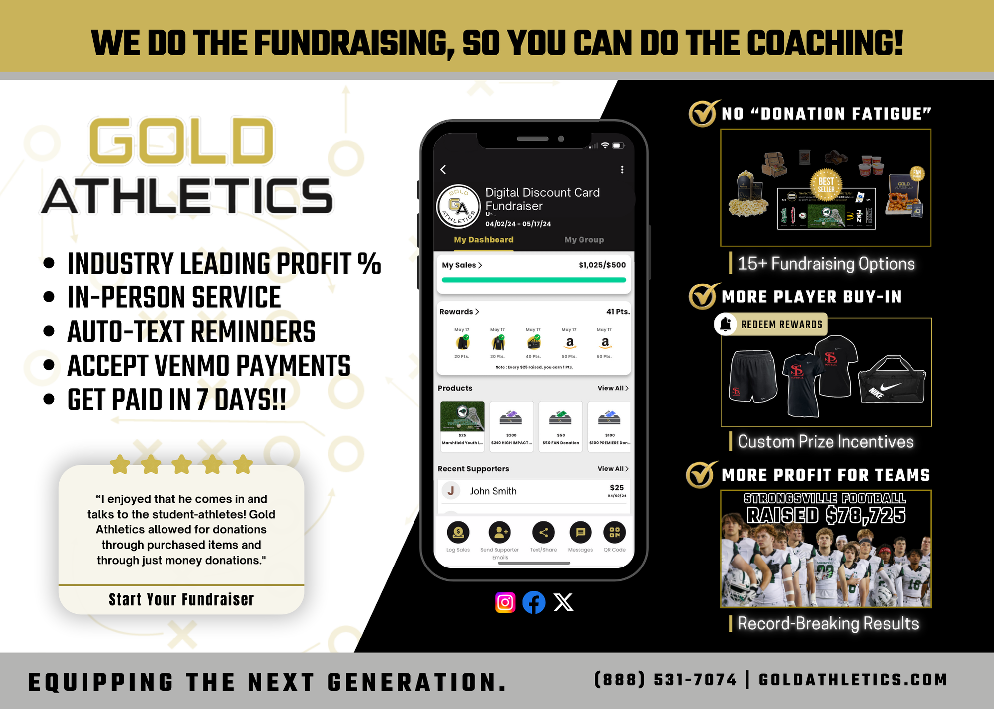 Gold Athletics Fundraising We Do The Fundraising, So You Can Do The Coaching - GA Coaches Clinic in Maryland #GACoachesClinic