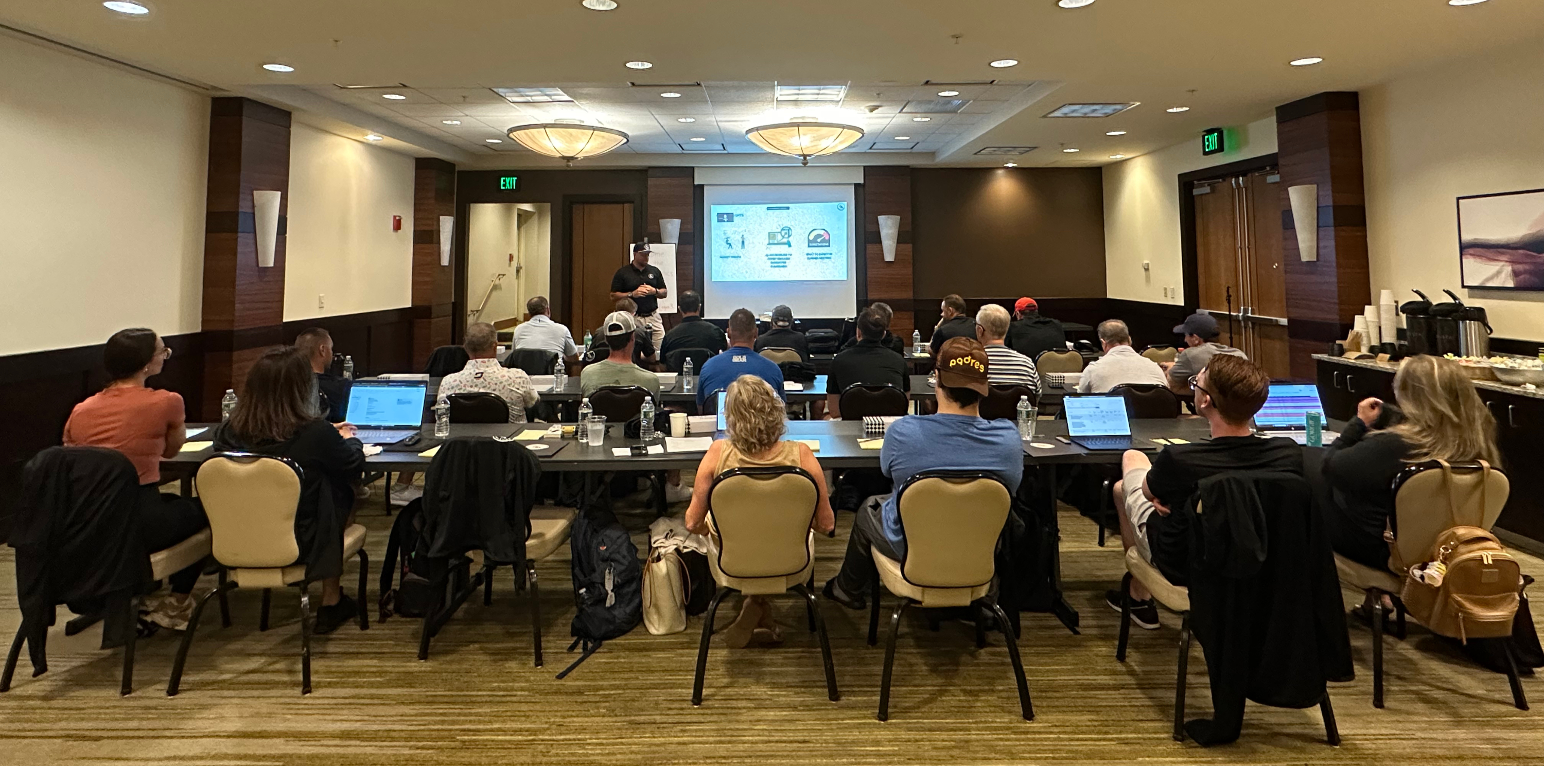 Gold Athletics employees at the annual meeting in Boston, MA