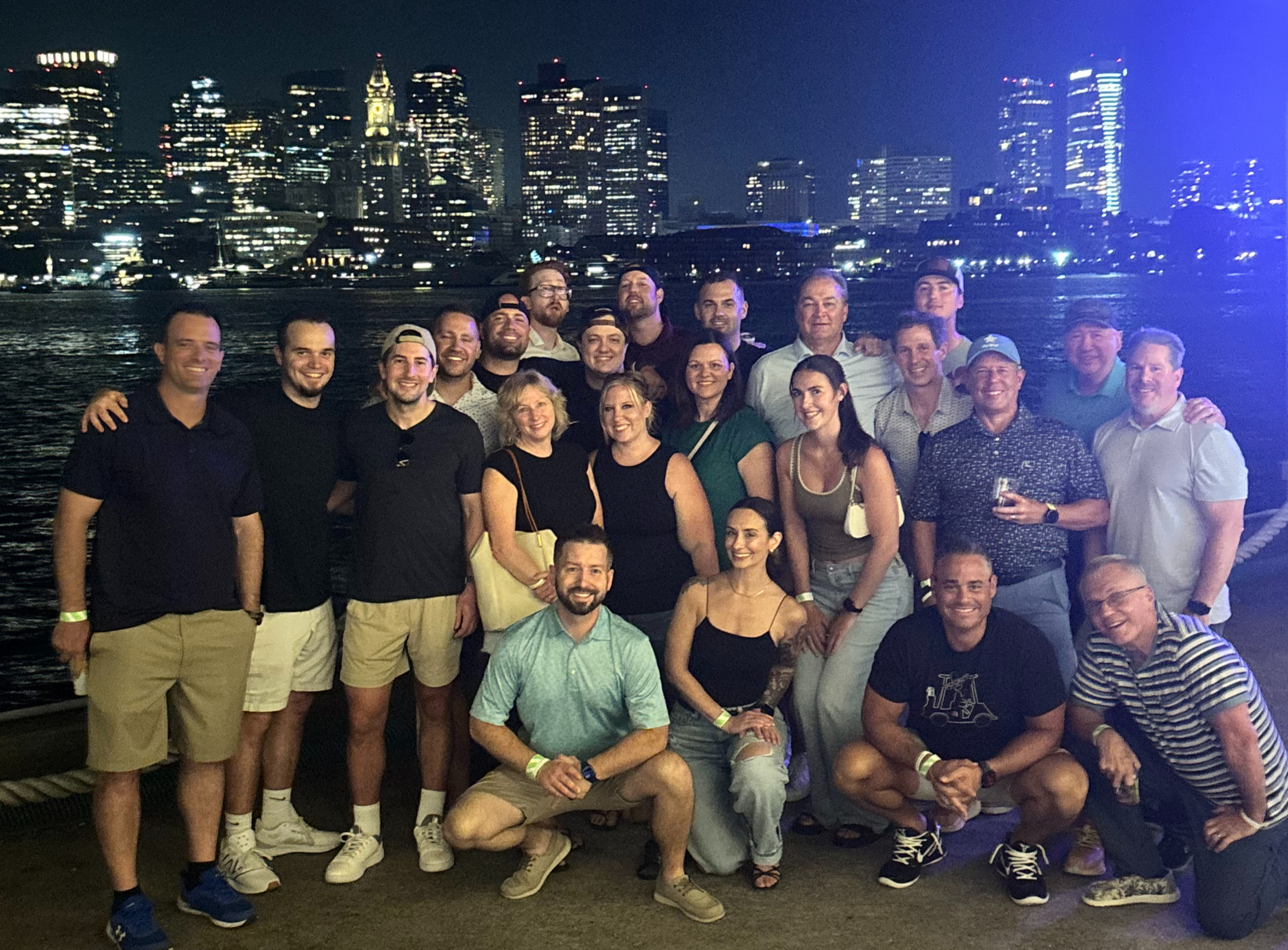 Gold Athletics team photo at Tall Ship in Boston, MA