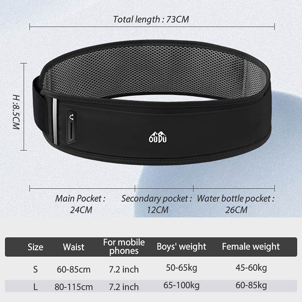 Thumbnail: NEWBOLER Running Waist Bag Men Women Invisible Trail Running Belt Hydration Wais