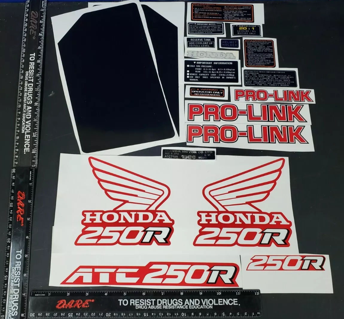 Custom clone 1988 Honda ATC 250R full decal set