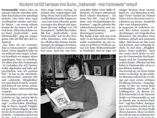 Ein Artikel im "Märkischen Sonntag"....