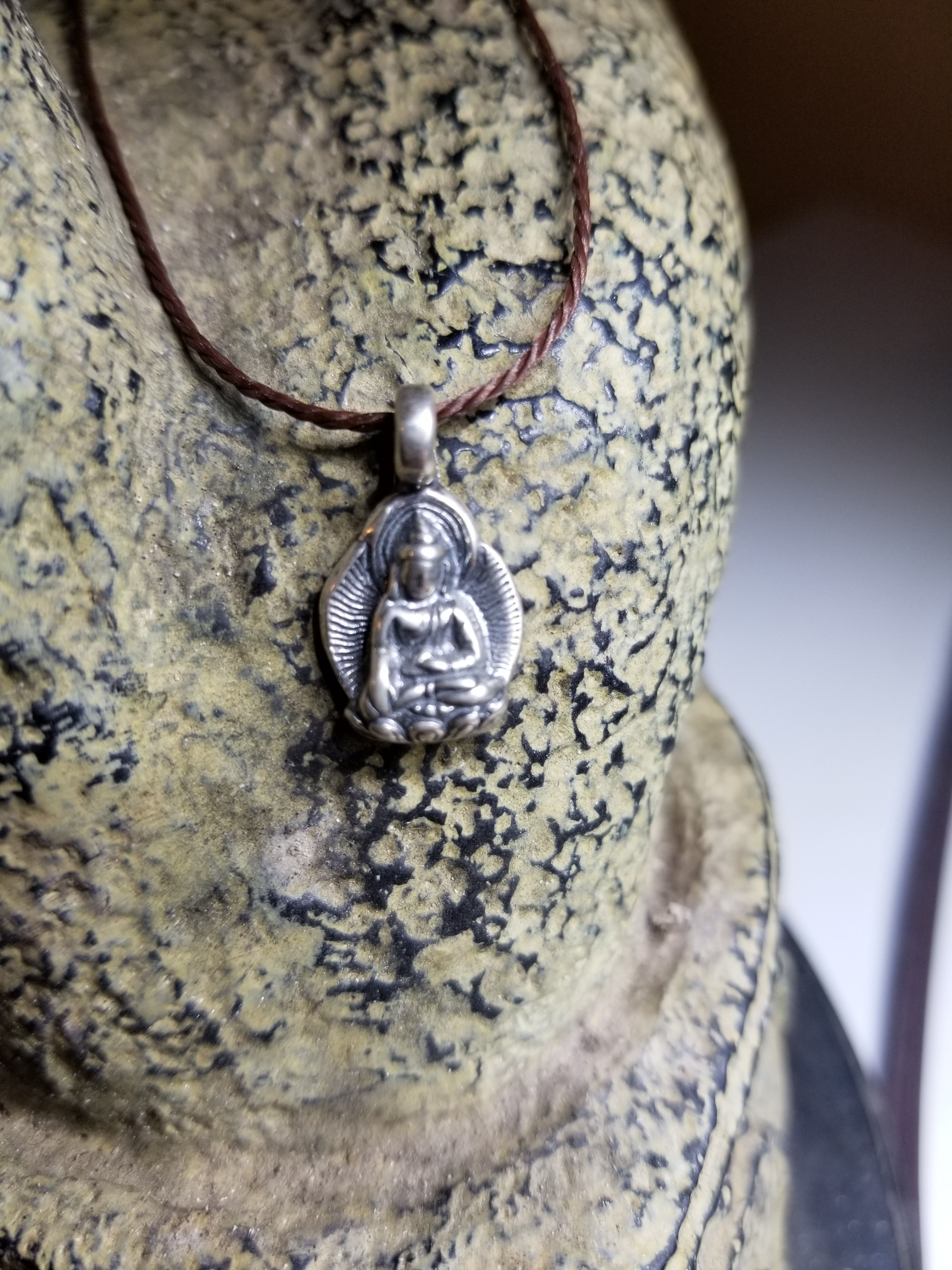 Silver Buddha Pendant