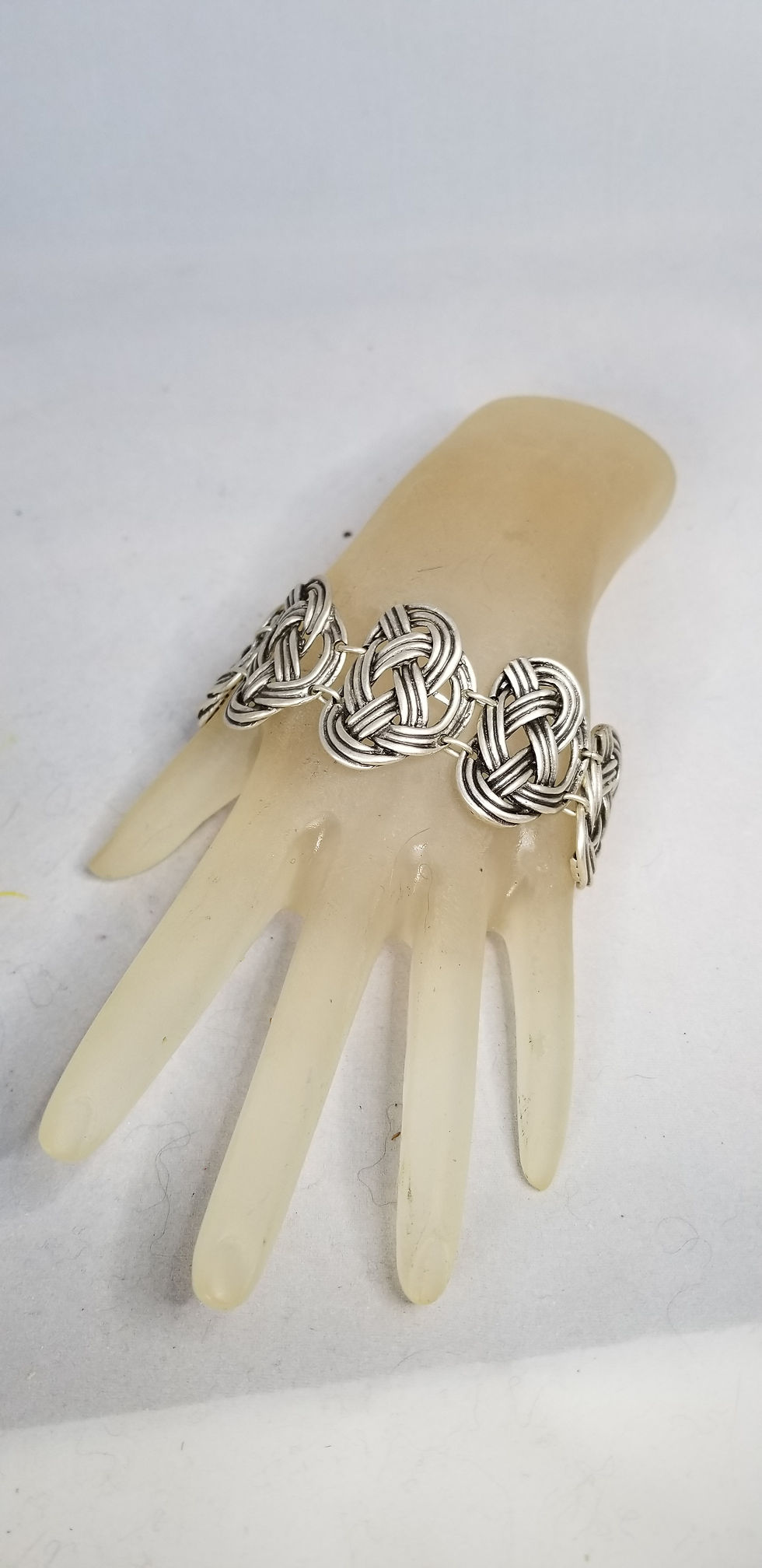Braided Pewter Link Bracelet