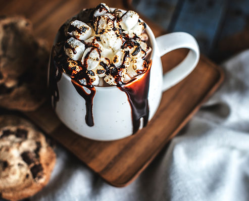 Chocolate caliente con malvavisco