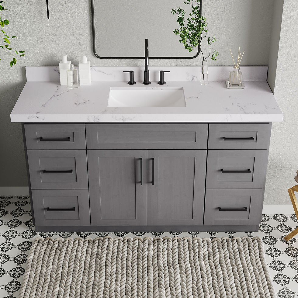 Миниатюра: Rustic Grey 60" Single Sink Vanity