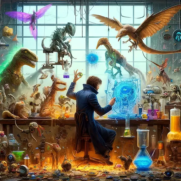 illustration of Spiktri as an A.R.T (Agent Resurrector Transformer), showcasing his unique