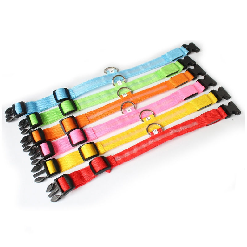 Thumbnail: Led Dog Collar Light Anti-lost Collar For Dogs Puppies  Night Luminous Supplies 