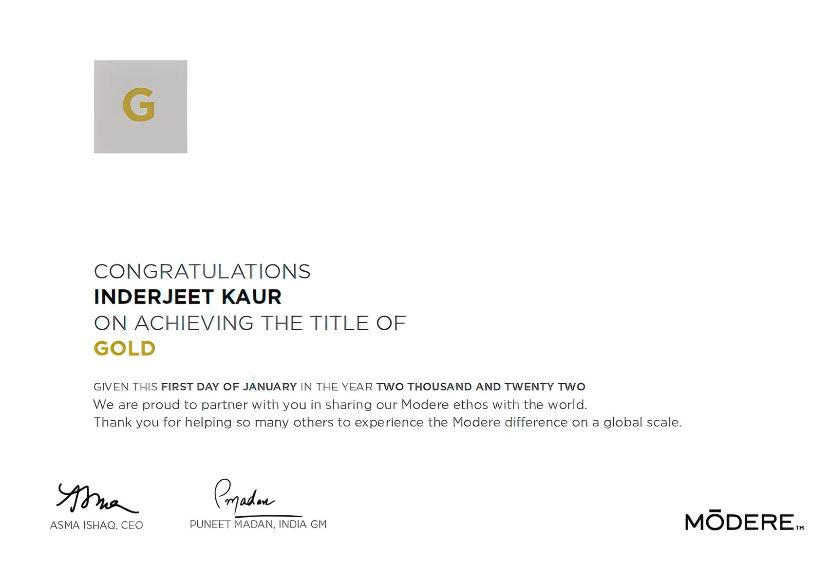 GOLD TITLE