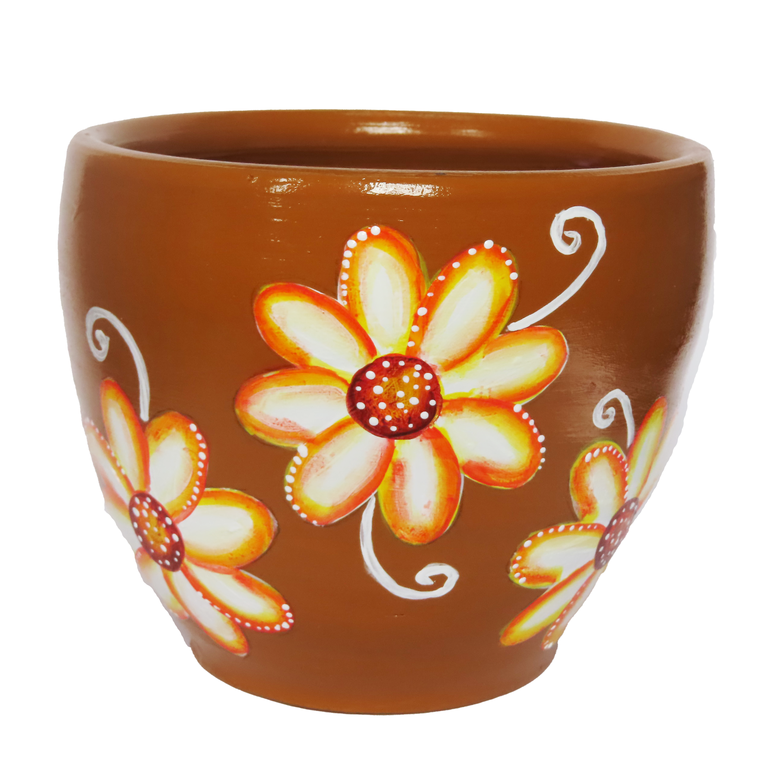 maceta ciena con flores 16x19cm