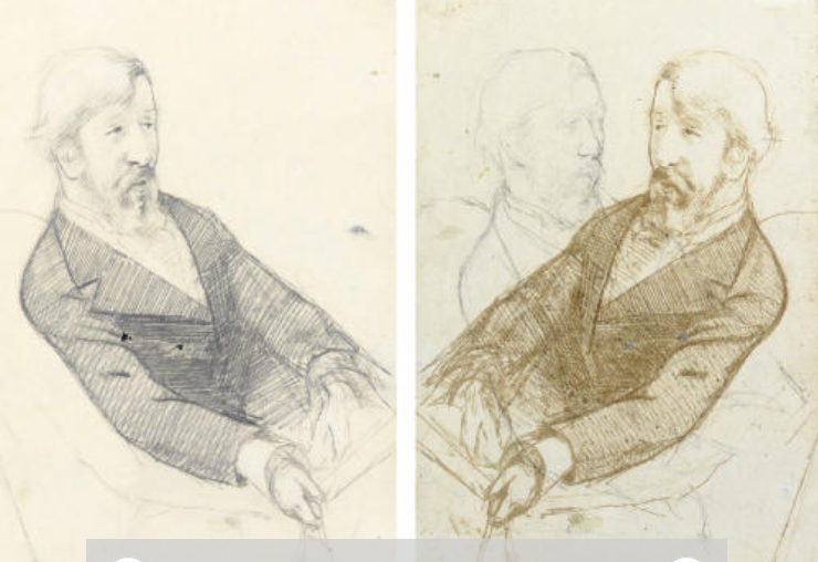 Mary Cassatt sketch of George Moore