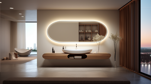 Mirror with Shelf | The Light Mirror | IN | Wall Mirror | LED Mirrors ...