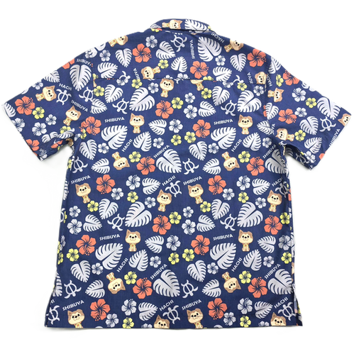 LH-013 LOVE HACHI SHIBUYA × HONOLULU ALOHASHIRT-NAVY | BUSワン