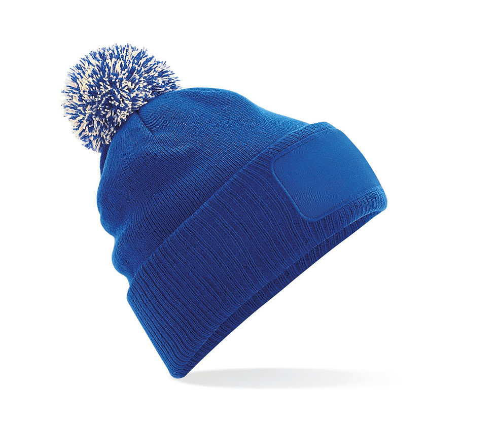 Miniature : Bonnet avec pompon bicolore