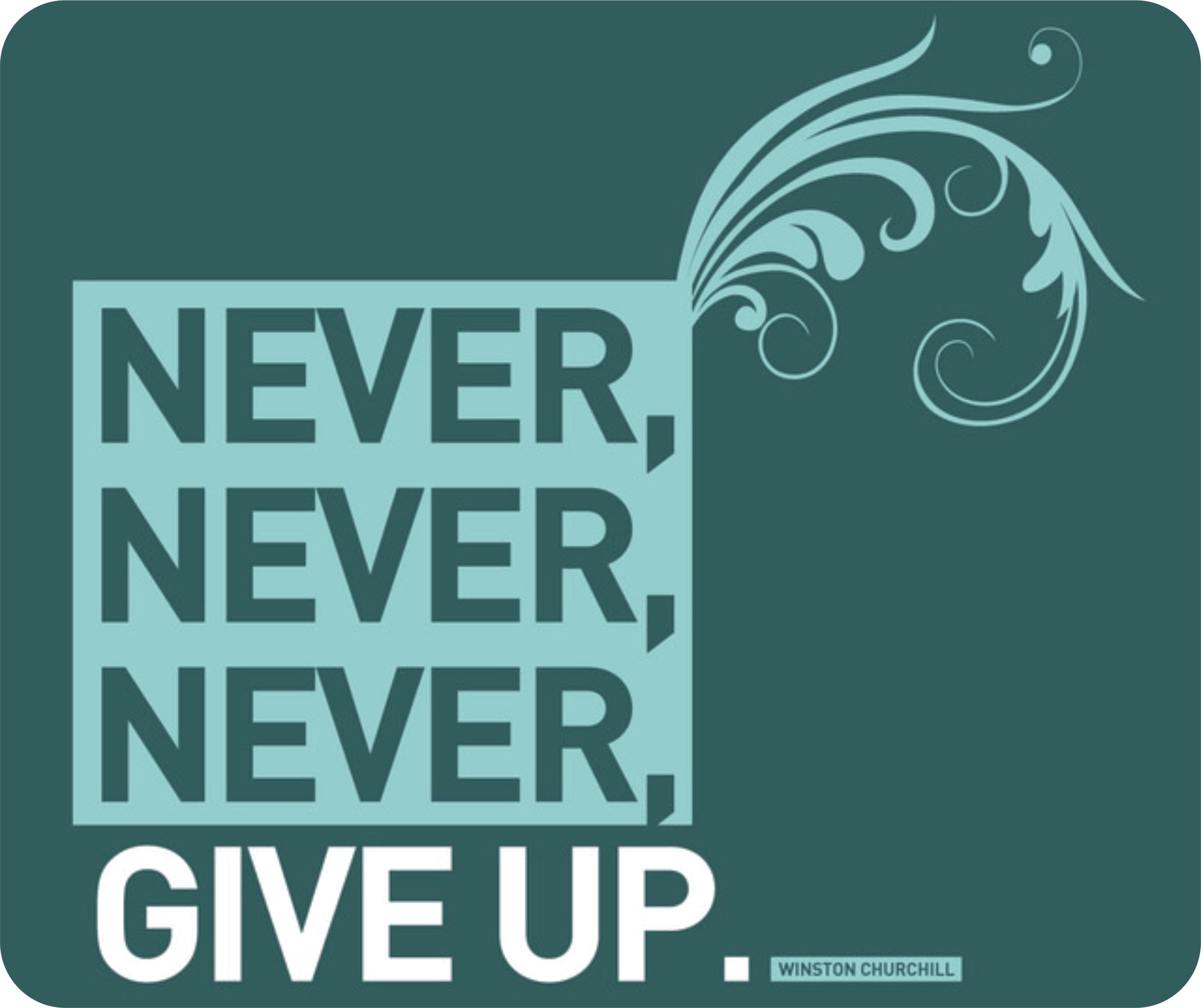 NEVER GIVE UP