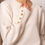 Miniature : Pull ecru bouton or poignet WANDA