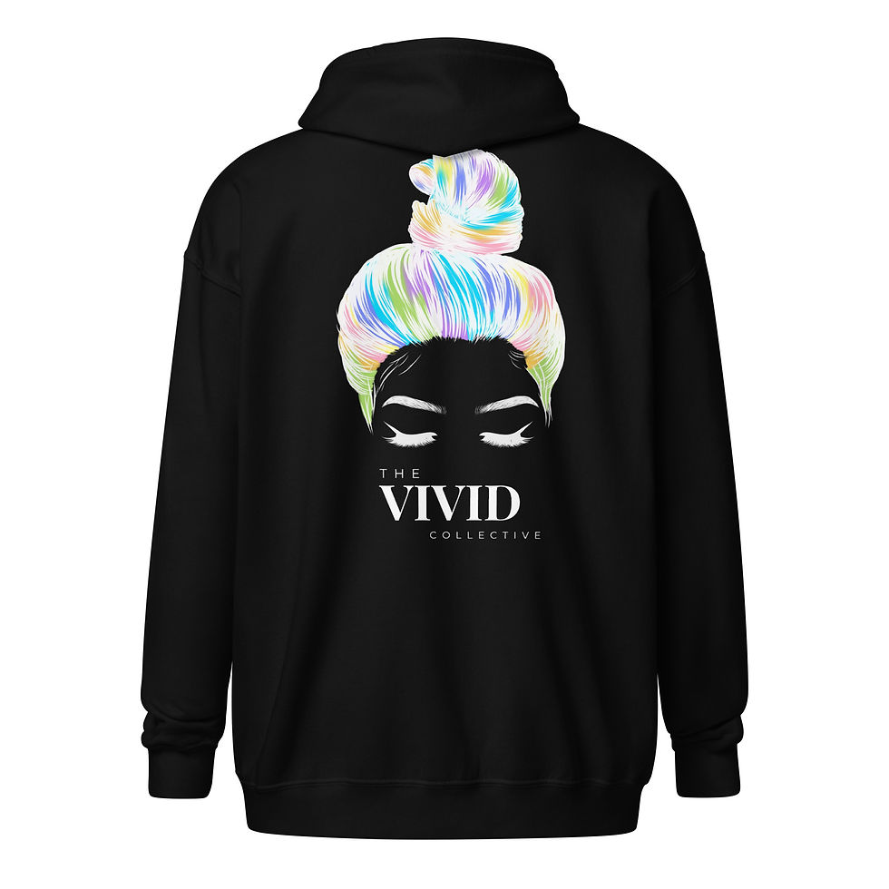 Thumbnail: Black Rainbow Babe Zip Up