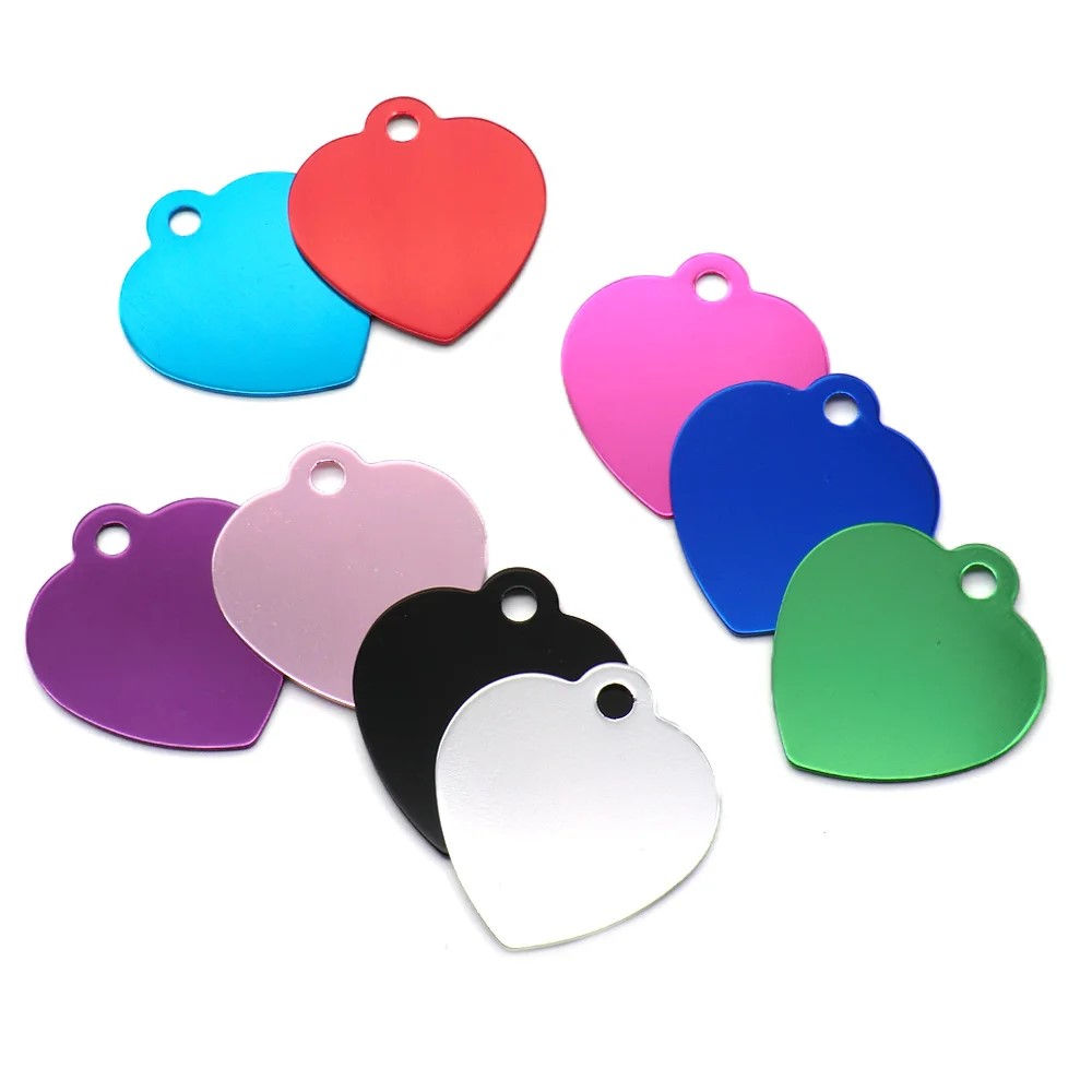 Heart Personalized Aluminum Pet ID Tags