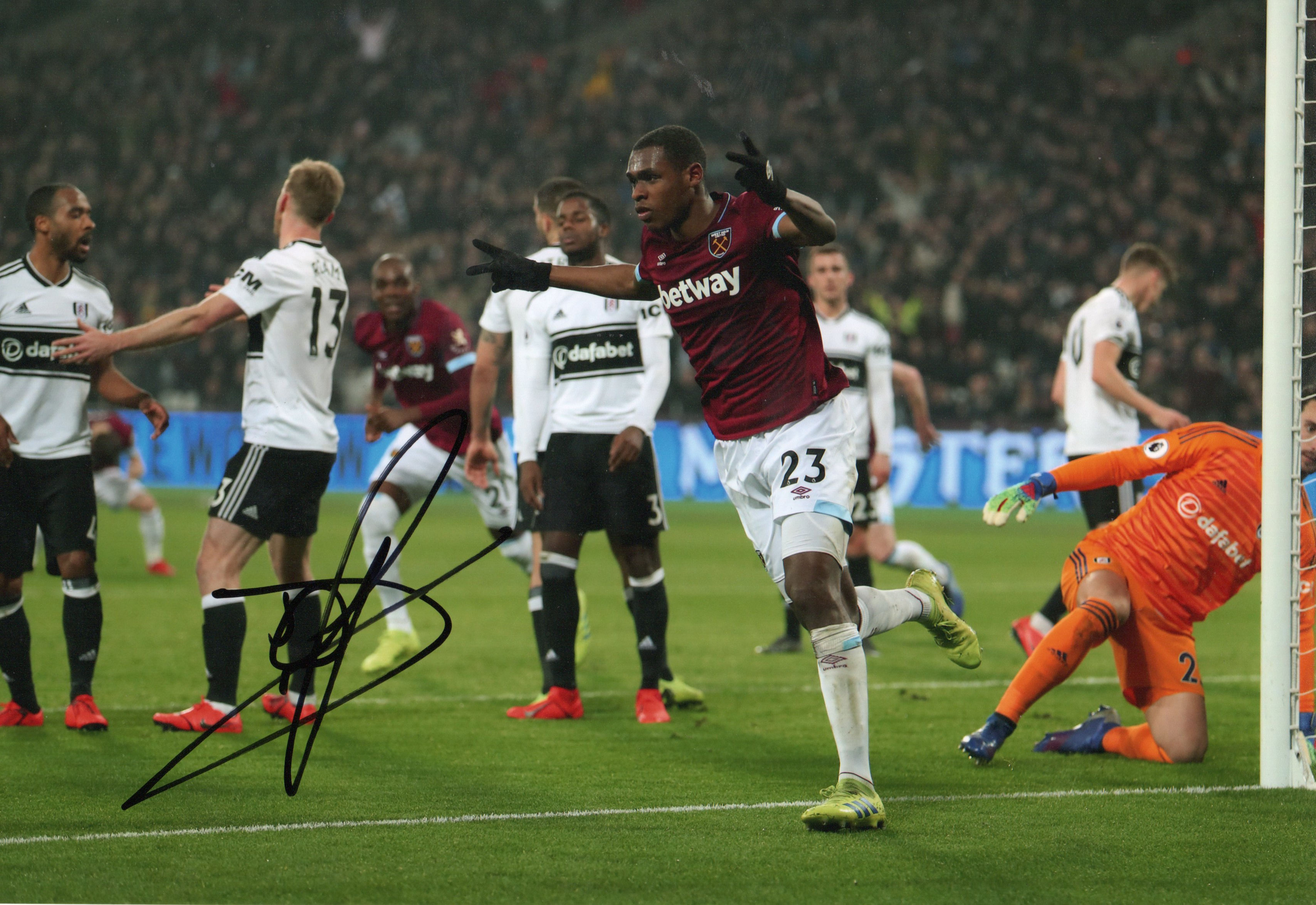 Hand signed Issa Diop West Ham United 12x8 inch photo